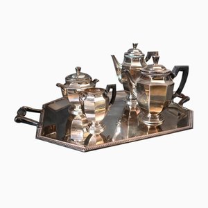 Versilbertes Tee- und Kaffeeservice von Christofle, 5 . Set