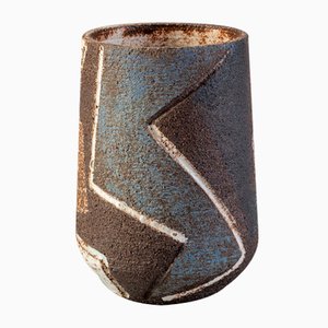 Vaso in gres smaltato di Zaalberg Holland, anni '50