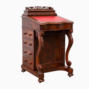 Mid-19th Century Davenport Secretaire in Burl Walnut