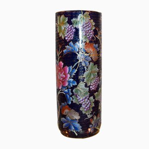Jarrón Kintsugi grande de porcelana en azul de Myriam Greff