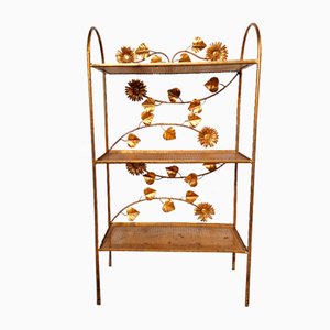 Französische Vergoldete Etagere, 1960er