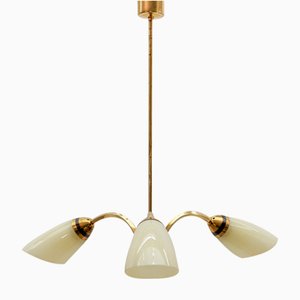Mid-Century Modern 3-Armed Brass Sputnik Lamp, 1950s