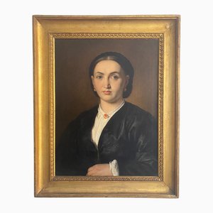 Ritratto di donna nobile, 1861, Olio su tela, con cornice