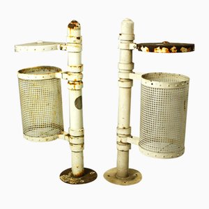 Öffentliche Mülleimer aus Stahl, 1970er, 2er Set