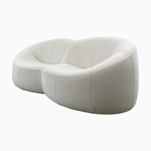 Divano a due posti Pumpkin in tessuto color crema di Pierre Paulin per Ligne Roset