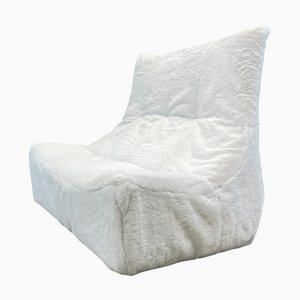 The Rock Sofa in White Fluffy Yeti Fabric by Gerard van den Berg for Montis
