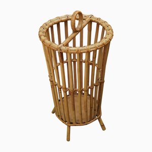Vintage Tiki Tiki Umbrella Stand in Rattan, 1960s