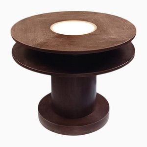 Side Table with Integrated Lamp from De Coene Freres, 1920s