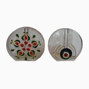 Vasi Pop Art in vetro di Walther, anni '70, set di 2