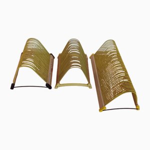PortaLP vintage, anni '70, set di 3