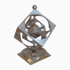 Figurine Cubic Dice en Aluminium, 1970s