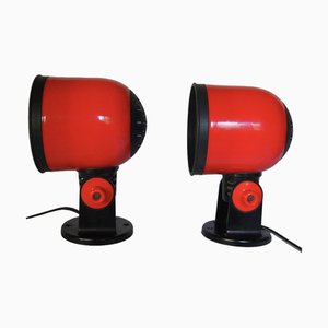 Swedish Space Age Wall Lamps, 1970s, Set of 2