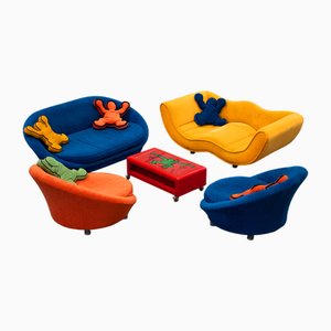 Living Room Set by Keith Haring for Bretz, 1998, Set of 5
