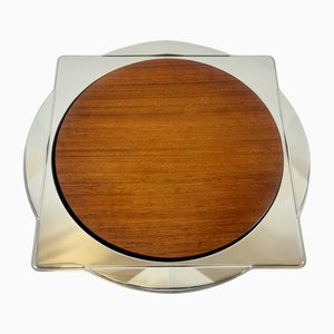 Tagliere per formaggi La Galleria in acciaio e teak di WMF, anni '80