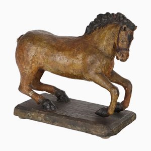 Cheval Vintage en Papier Mâché