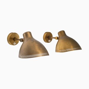 Mid-Century Swedish Wall Lamps attributed to Asea, 1950s, Set of 2