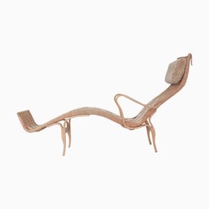 Pernilla Chaise Longue Chair with Saddle Girths attributed to Bruno Mathsson, 1964