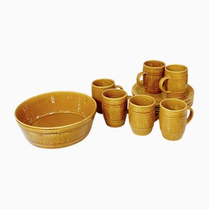 Sauerkraut Tableware from Gien, France, Set of 13