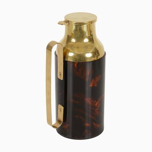 Carafe Thermos Effet Écaille de Tortue en Acrylique et Laiton de Christian Dior, Italie, 1970