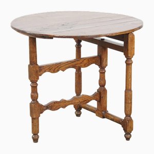 Antique French Campaign Table with Base