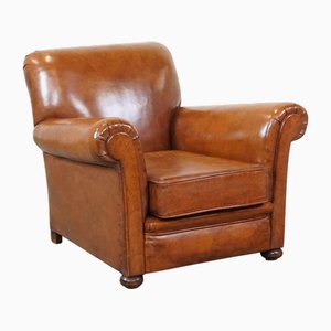 Fauteuil Club Antique en Peau de Mouton