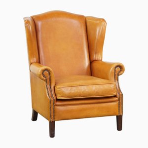 Wing Chair in Cowhide Leather