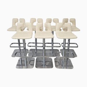 Postmodern Alo Bar Stool in Leather attributed to Massimo Iosa Ghini for Poltrona Frau, 1990s