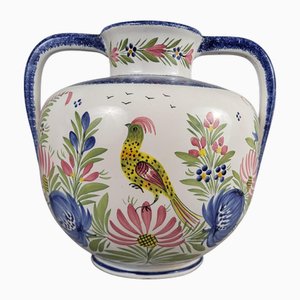 Earthenware Ball Vase from Quimper, 1950s