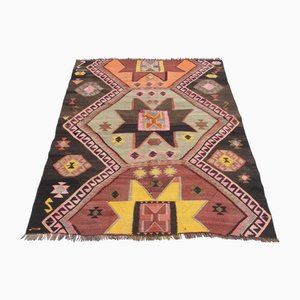 Vintage Turkish Handmade Wool Kilim Rug