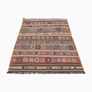 Vintage Turkish Handmade Wool Kilim Rug