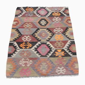 Vintage Turkish Handmade Wool Kilim Rug