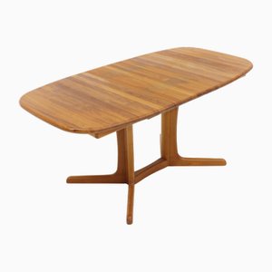 Vintage Danish Oval Extendable Dining Table in Teak from Dyrlund, 1960s