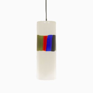 Große L 59 Glas Hängelampe von Alessandro Pianon für Vistosi, 1960er