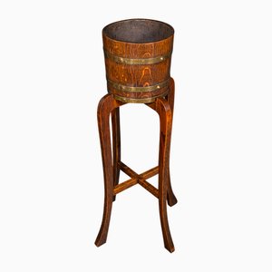 Porte-Jardinière Tonneau en Chêne, Angleterre, 1890s