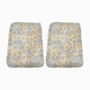 Wall Lamps with Murano Modules by Enrico Neri for Seguso, 1960, Set of 2
