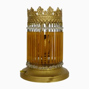 Table Lamp with Orange Gold Metal Pendants, 1960s