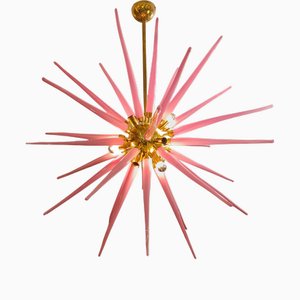 Lámpara colgante Sputnik Spikes rosa