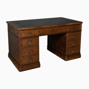 Speckled Mahogany Pedestal Desk