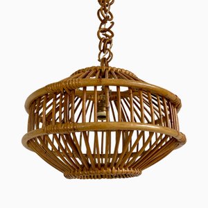 Italian Wicker Pendant, 1960s