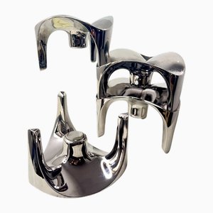 Portacandela vintage modulare in zinco di Stoff Nagel, Germania, anni '70