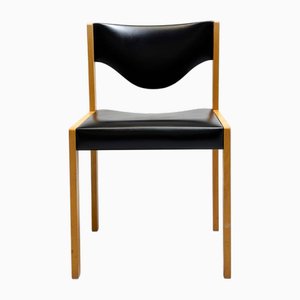 Wooden Chair with Leather Seat from Horgenglarus