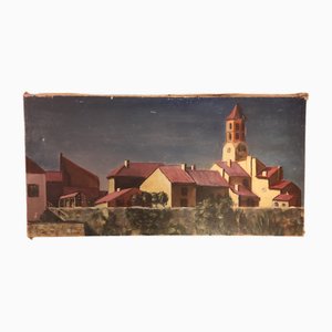 Lahour, Peinture à l'Huile sur Toile, Paysage, France, 1964