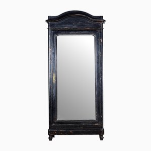 Large French Ebonised Mirror Cabinet, 1850s
