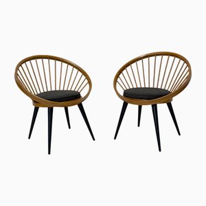 Circle Stühle von Yngve Ekström, 1950er, 2er Set