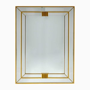 Brass Wall Mirror from Deknudt, Belgium, 1970s