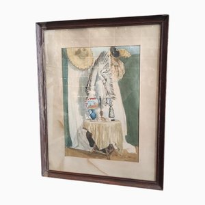 Charles Bruneau, Nature Morte, années 1800, Aquarelle