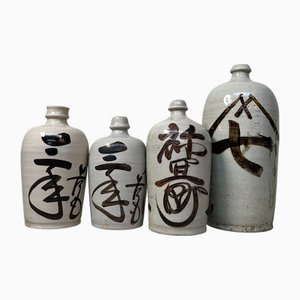 Taishō Era Tokkuri Sake Jars, Japan, 1920s, Set of 4