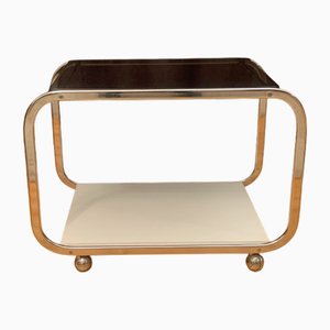 Mobiler Tisch aus verchromtem Stahl, 1970er
