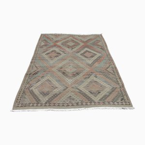 Vintage Turkish Handmade Wool Kilim Rug