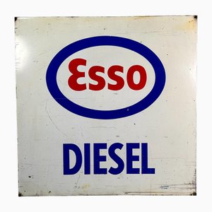 Esso Diesel Sign in Enamel from Plastemal, Nivelles, 1968